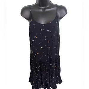 Juniors Wild Fable Size Large Black Butterfly Dress